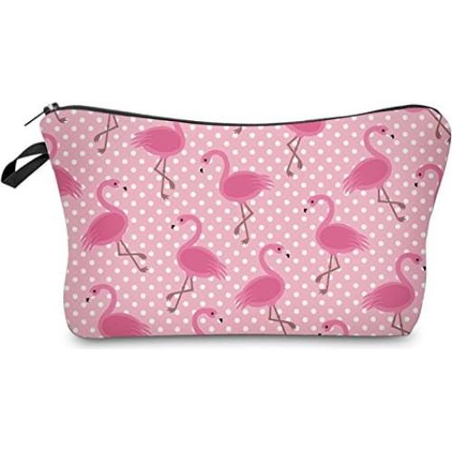 Bolsa Cosmética 3Pcs Deanfun 3D Impresa para Mujeres - Flamingos
