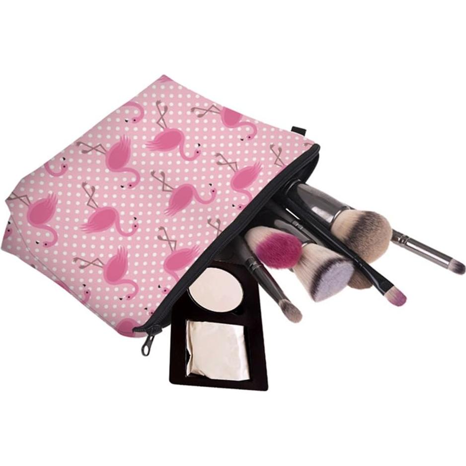 Bolsa Cosmética 3Pcs Deanfun 3D Impresa para Mujeres - Flamingos
