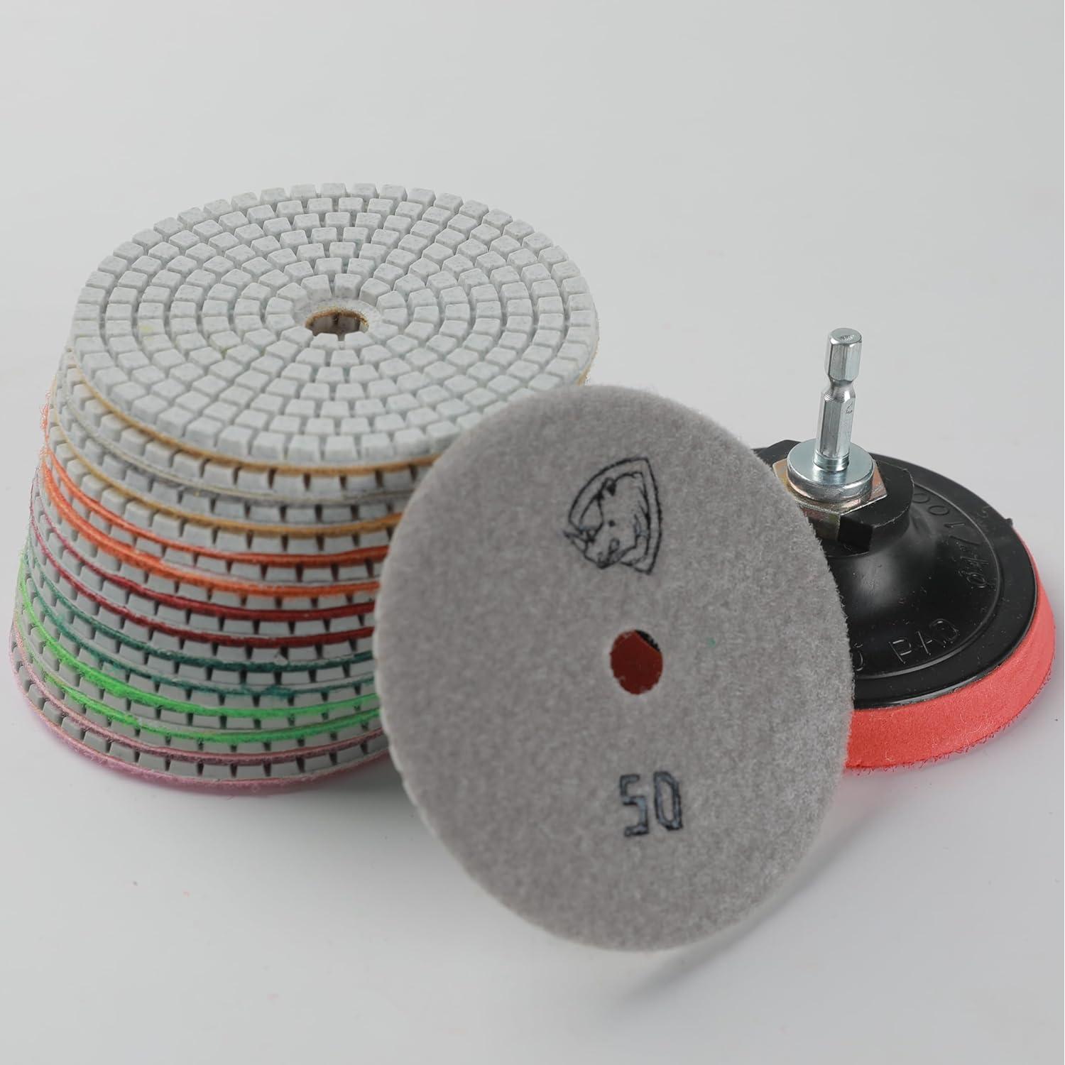 Kit de Discos de Pulido de Diamante 10 cm Diapick 9 Piezas