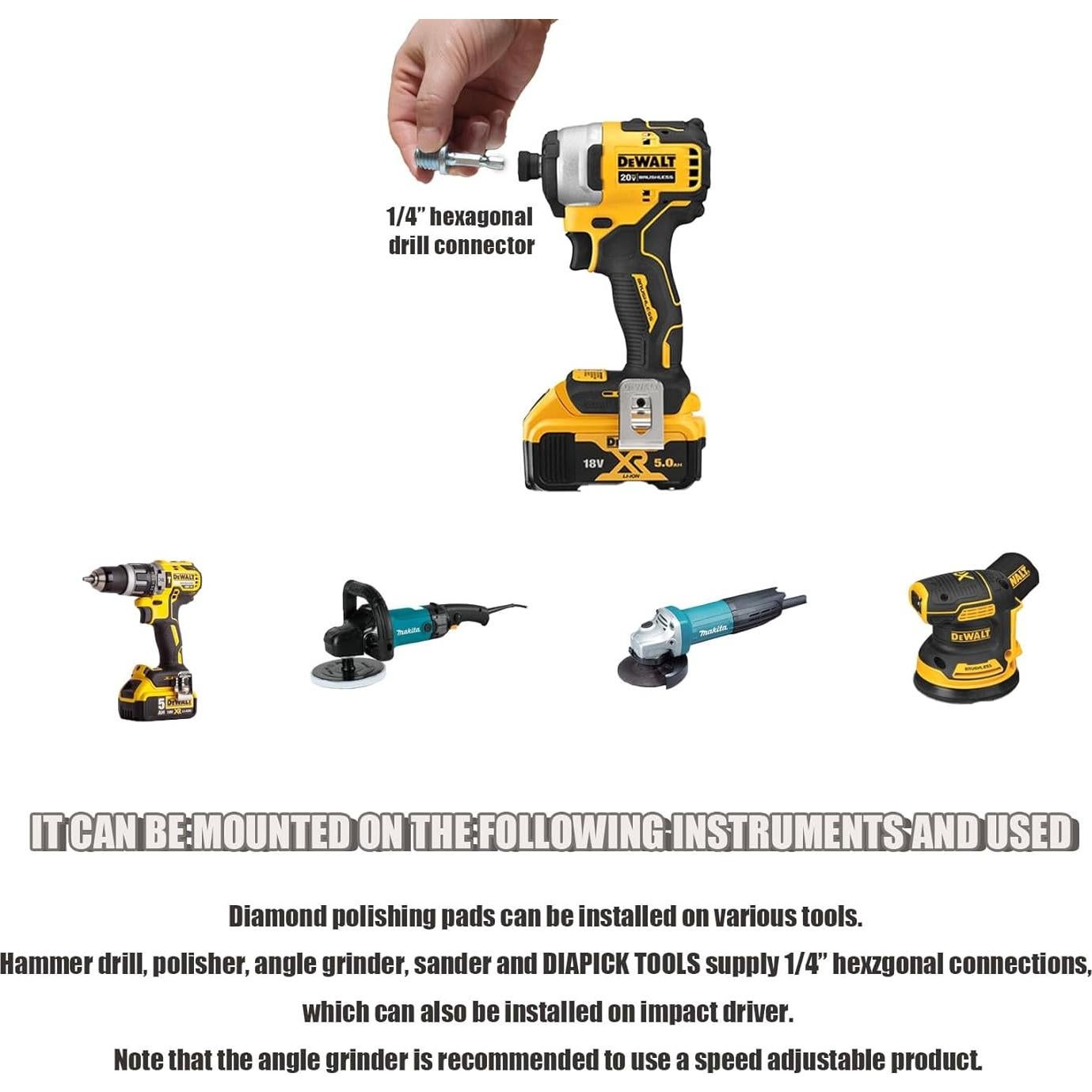 Kit de Discos de Pulido de Diamante 10 cm Diapick 9 Piezas