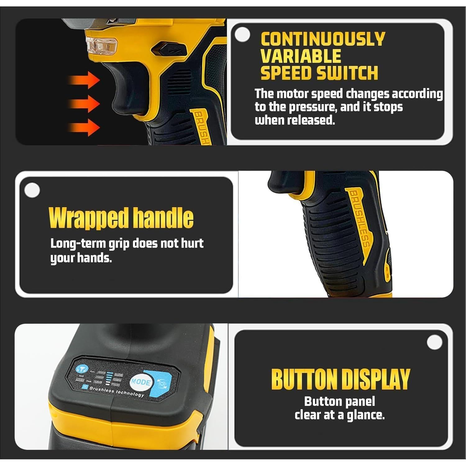 Llave de Impacto Inalámbrica RhovixStar 580N.M con Batería