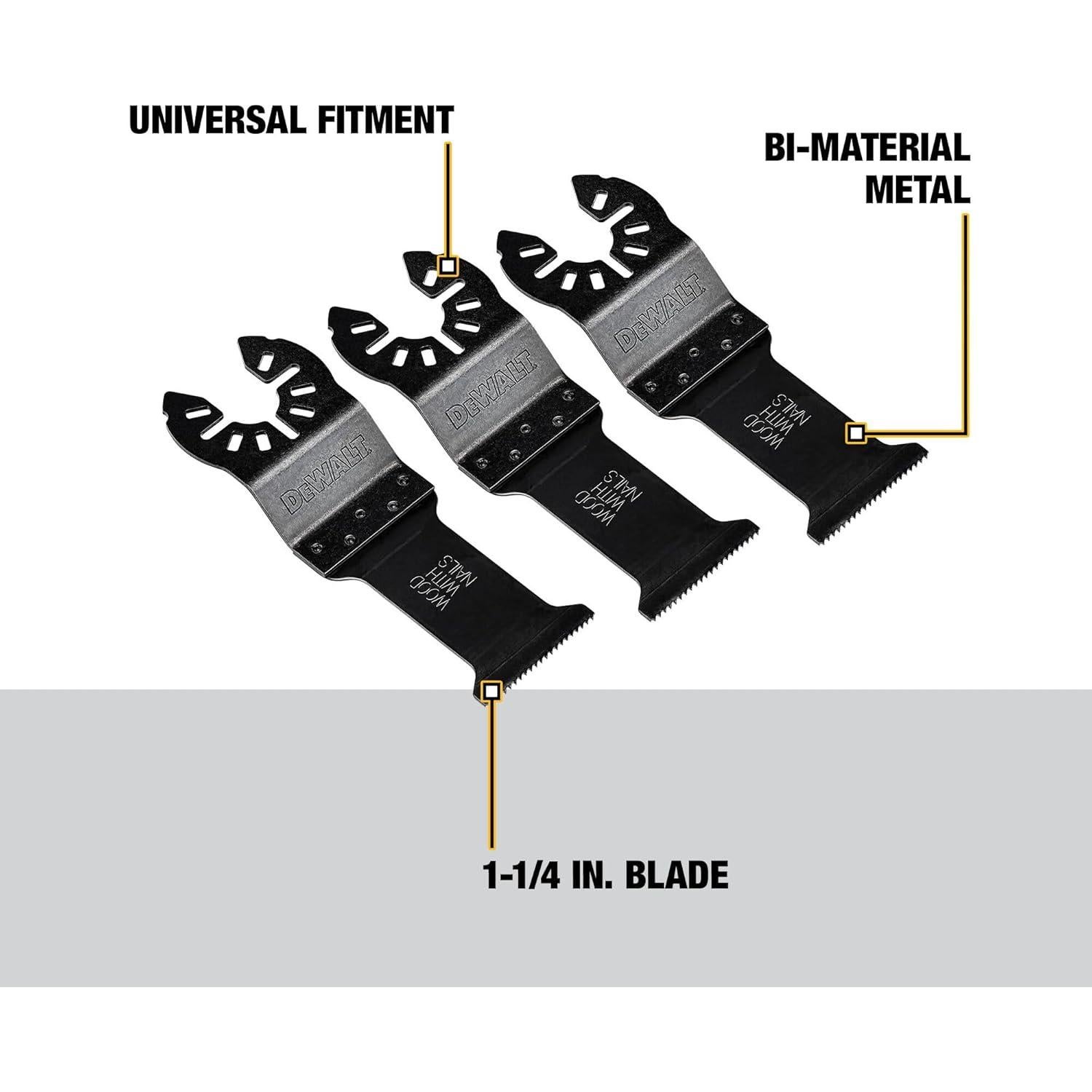 Cuchilla Oscilante DEWALT 3 Piezas 32mm para Madera con Clavos