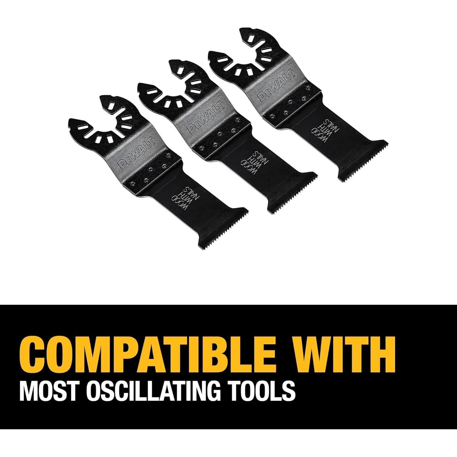 Cuchilla Oscilante DEWALT 3 Piezas 32mm para Madera con Clavos
