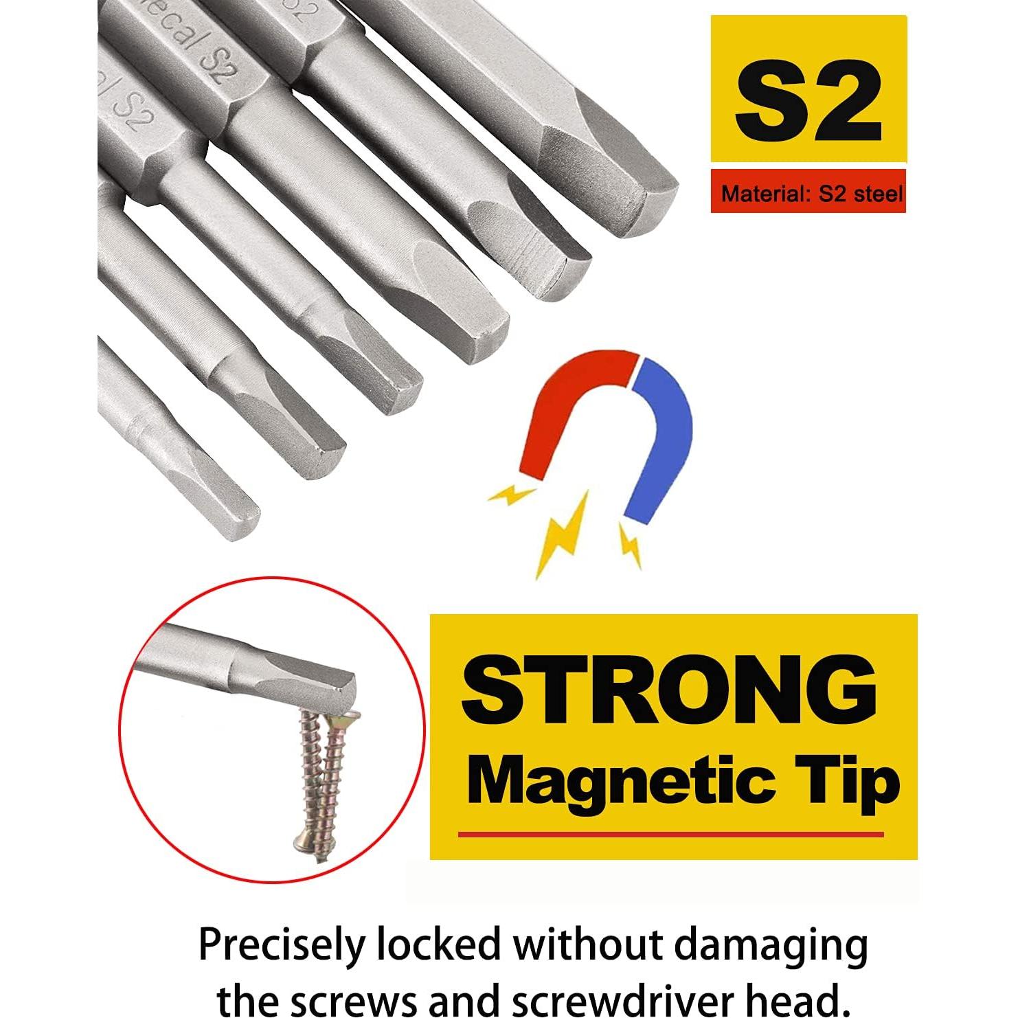 Juego de Puntas de Destornillador Cuadradas Rocaris 6 Pcs 5.08 cm