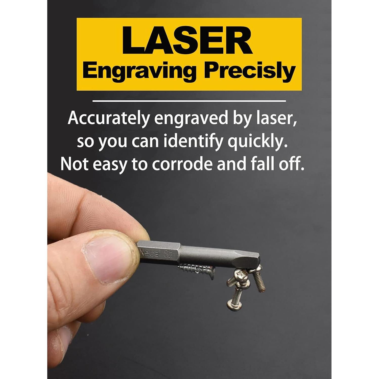 Juego de Puntas de Destornillador Cuadradas Rocaris 6 Pcs 5.08 cm