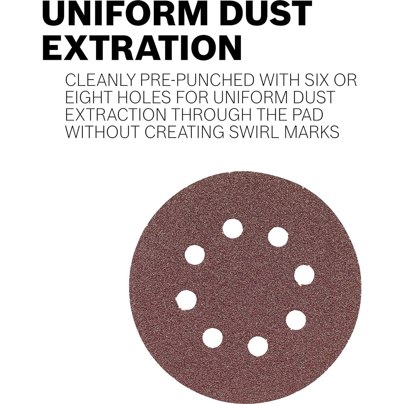 Discos de Lijado Bosch SR5R000 5" 6 Piezas 60-240 Granos