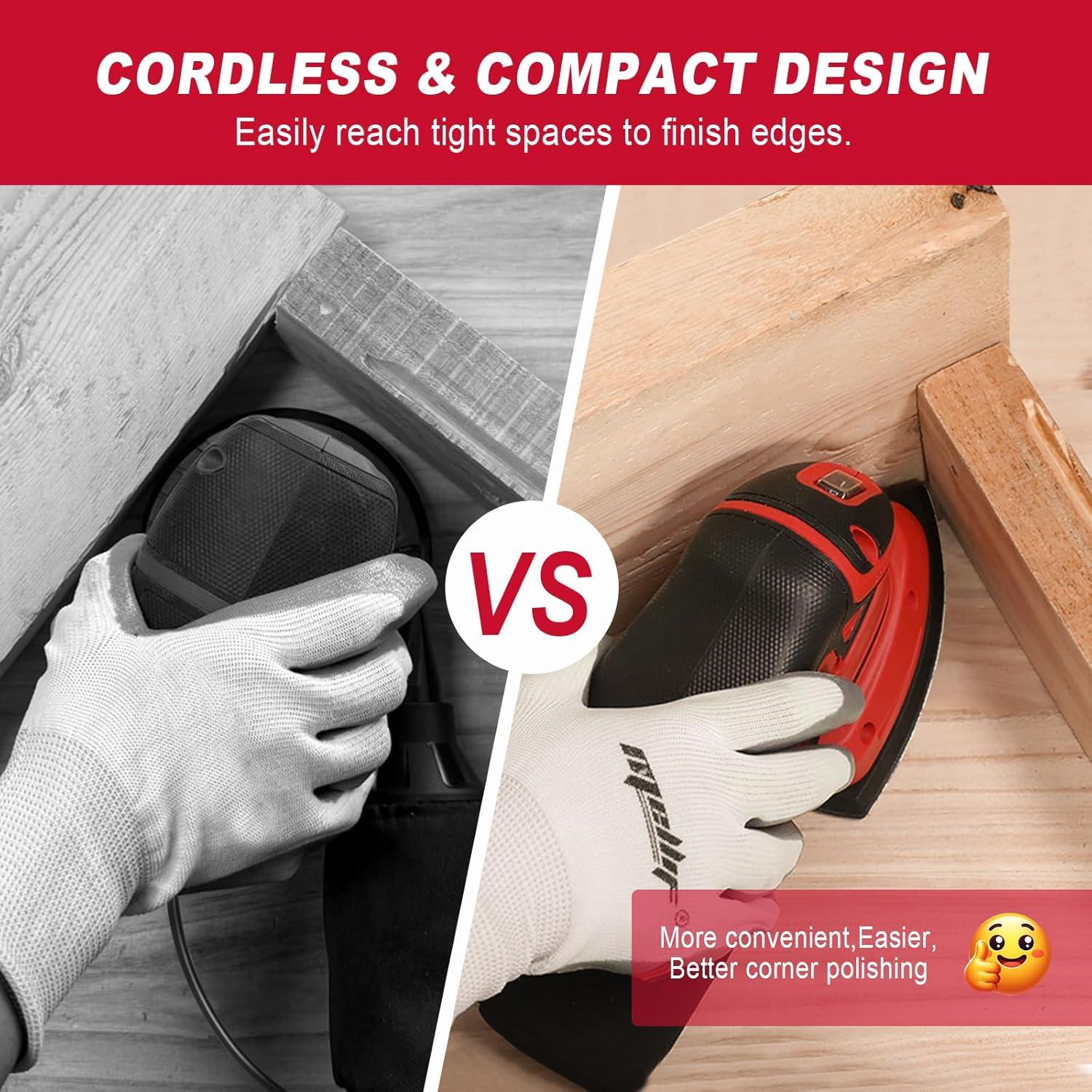 Lijadora Detallada Inalámbrica Mayoki 20V 1.9A con Batería