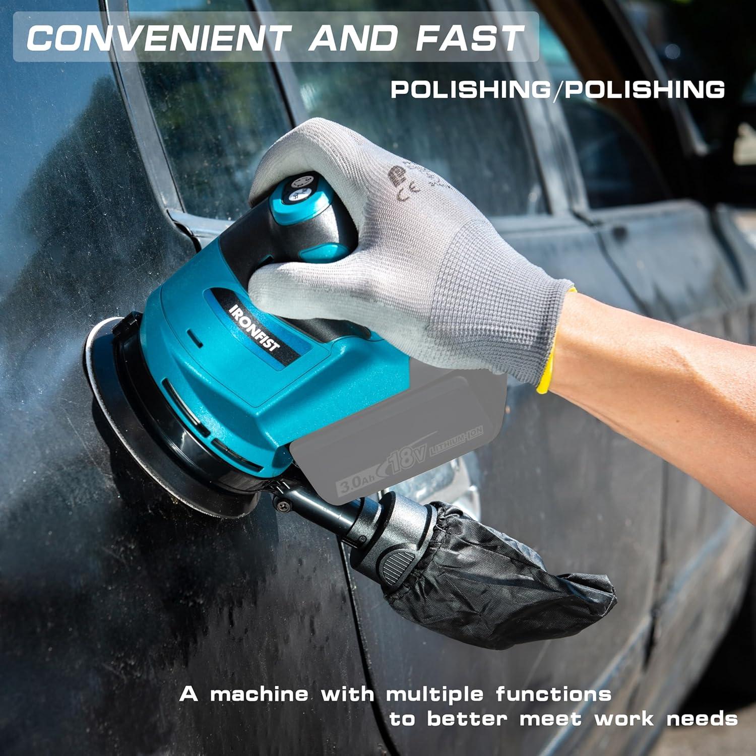 Lijadora Orbital Aleatoria IRONFIST 21V 3 Velocidades 125mm