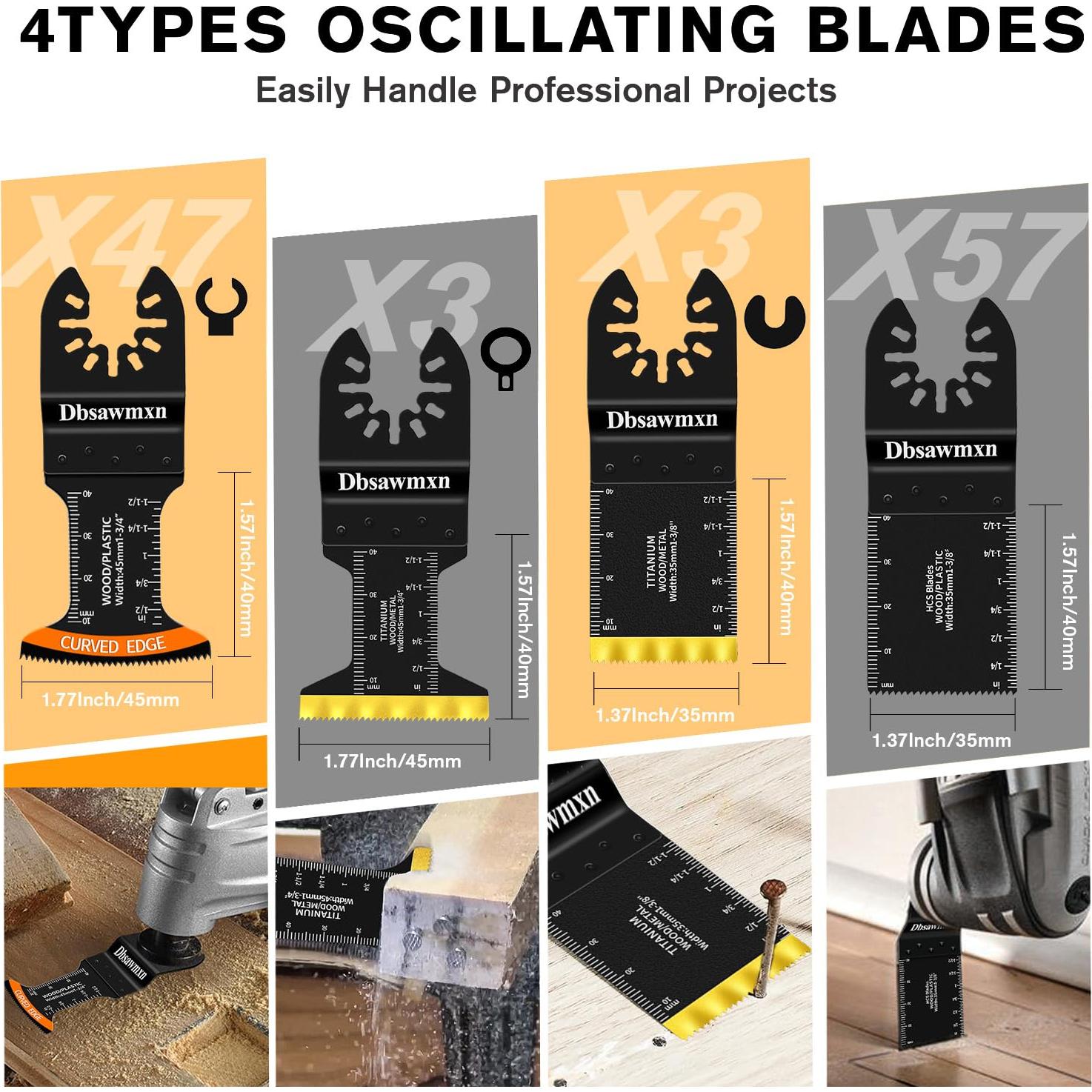 Juego de 110 Hojas Oscilantes Dbsawmxn para Corte Profesional