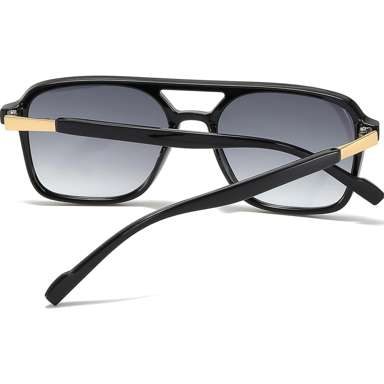 Gafas de sol unisex AISSWZBER UV400 marco ligero negro
