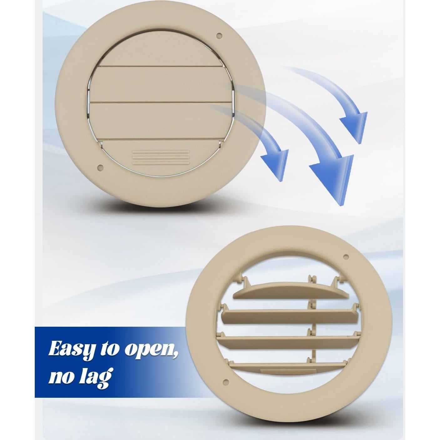 Rejilla de Ventilación A/C Techo Beige ANODZU 2 Paquetes