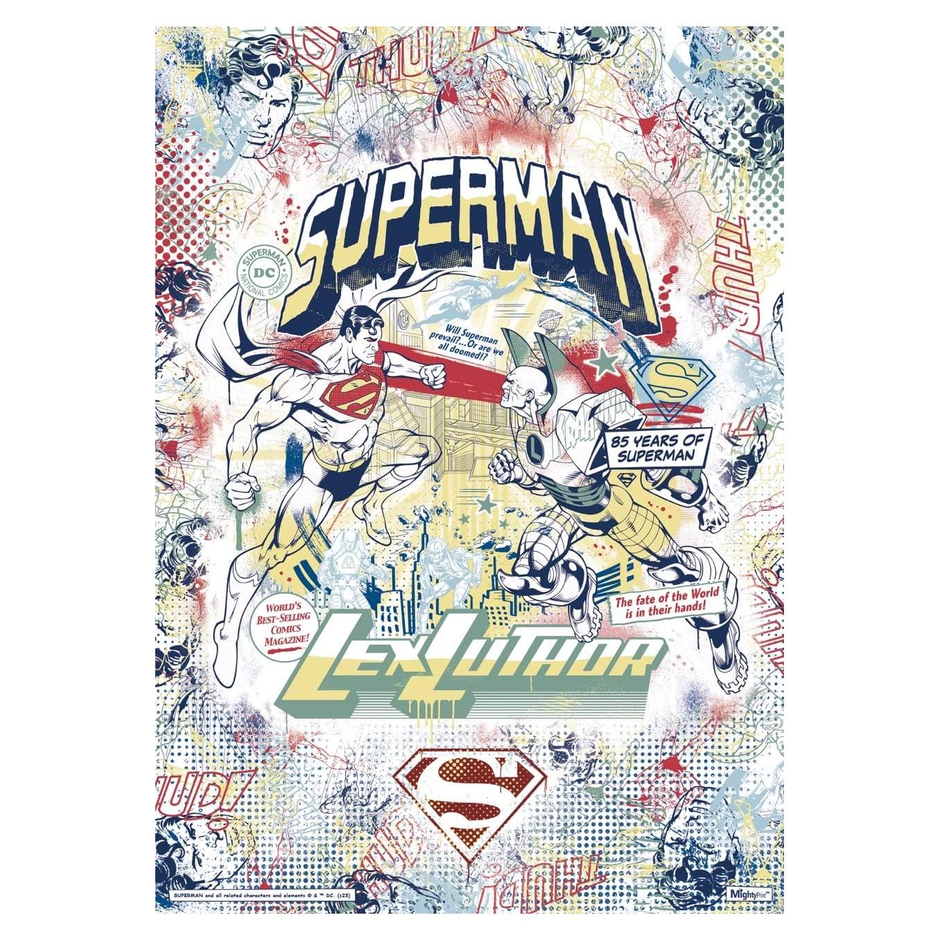 Arte de Pared MightyPrint DC Comics Superman 85 Aniversario 43.2x61cm