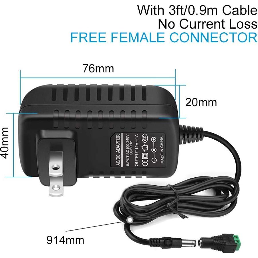 Fuente de Alimentación LED 12V 1A 12W inShareplus AC/DC