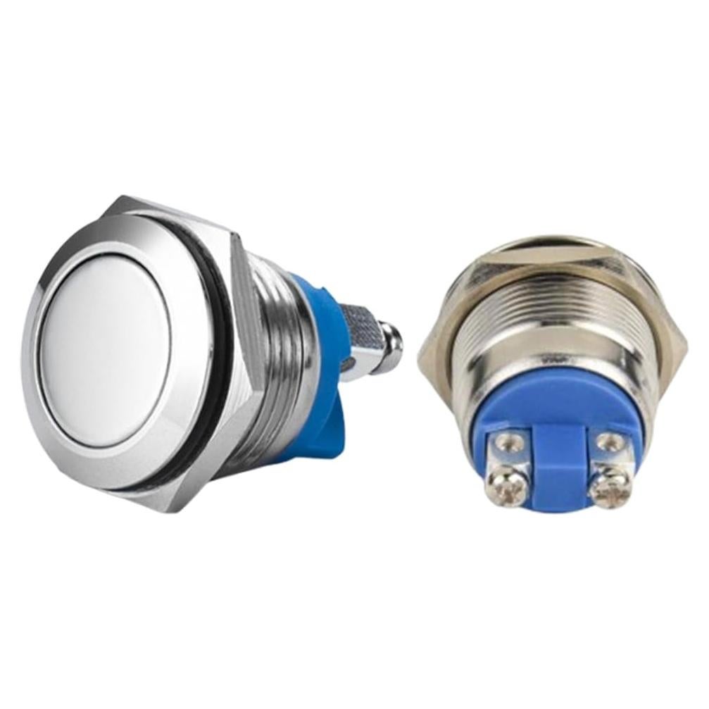 6 Interruptores de Botón Redondo Lhazemu 16mm Impermeables