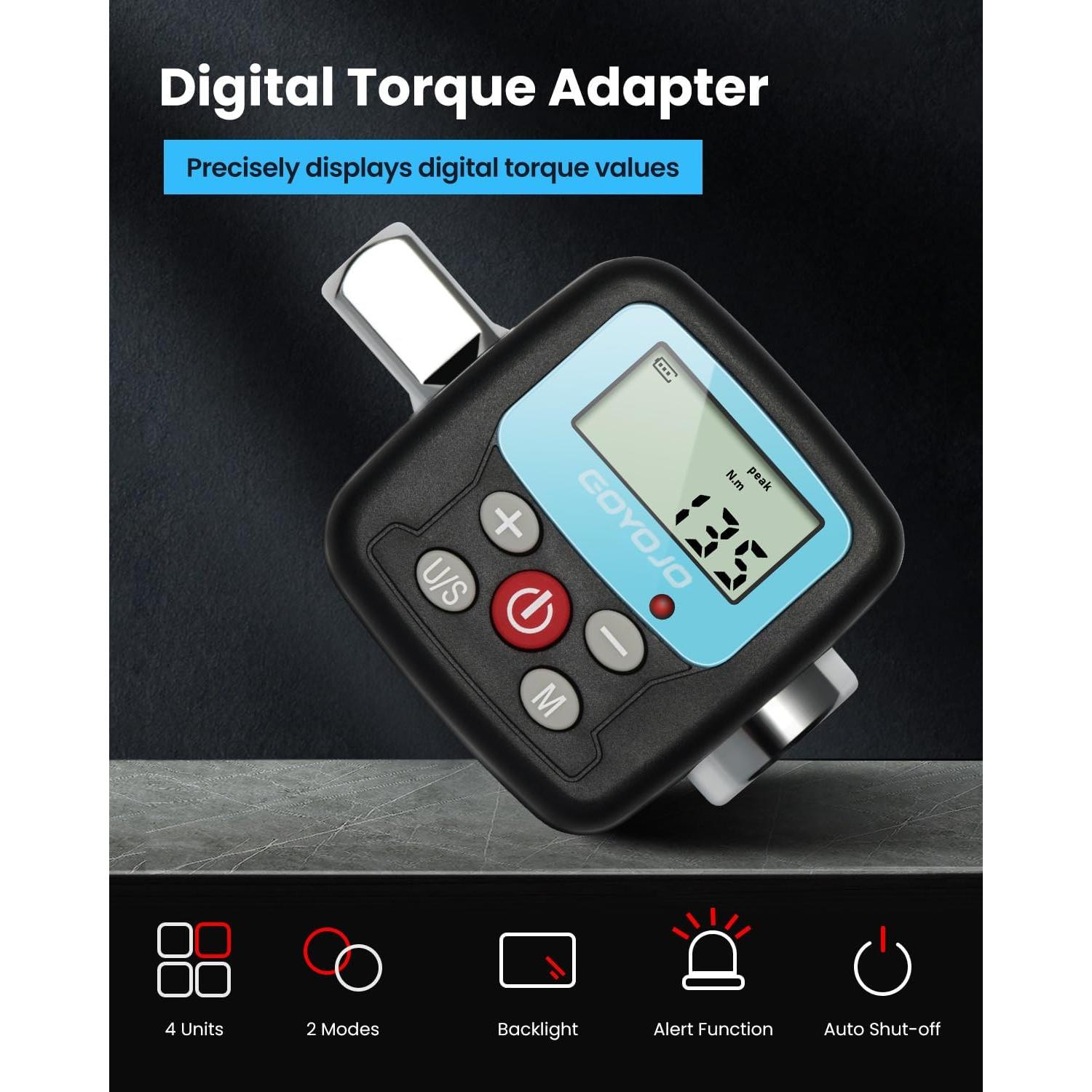 Adaptador de Llave de Torque Digital GOYOJO 0.9-30Nm
