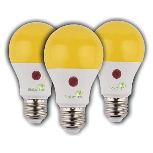 Bombilla LED Bioluz A19 Amarillo 9W Crepúsculo a Amanecer