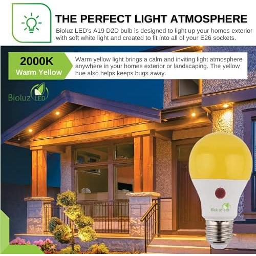 Bombilla LED Bioluz A19 Amarillo 9W Crepúsculo a Amanecer