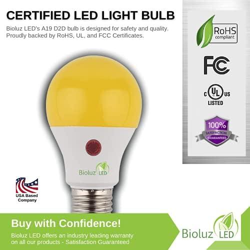 Bombilla LED Bioluz A19 Amarillo 9W Crepúsculo a Amanecer