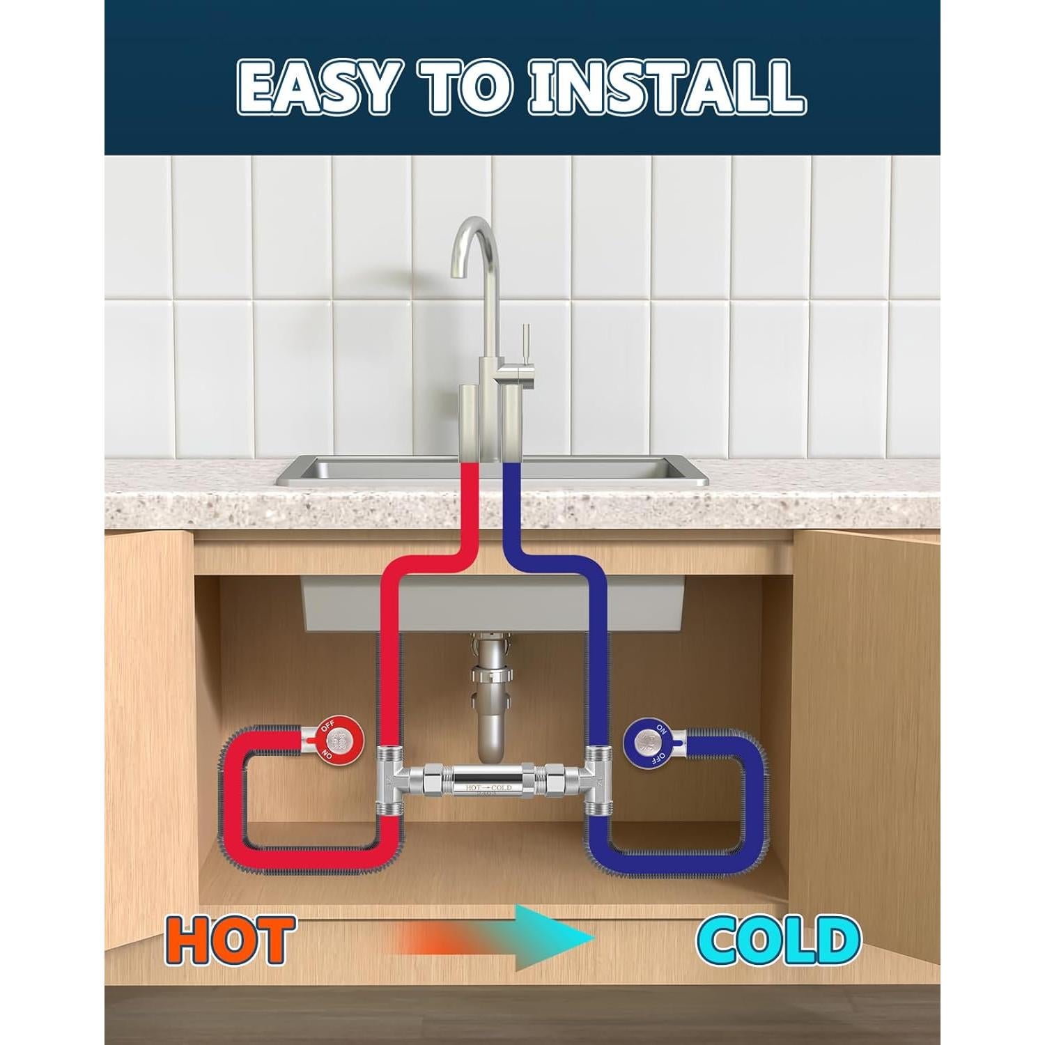 Kit Válvula Sensor Acero Inoxidable 304 Moonshan 50,8 cm