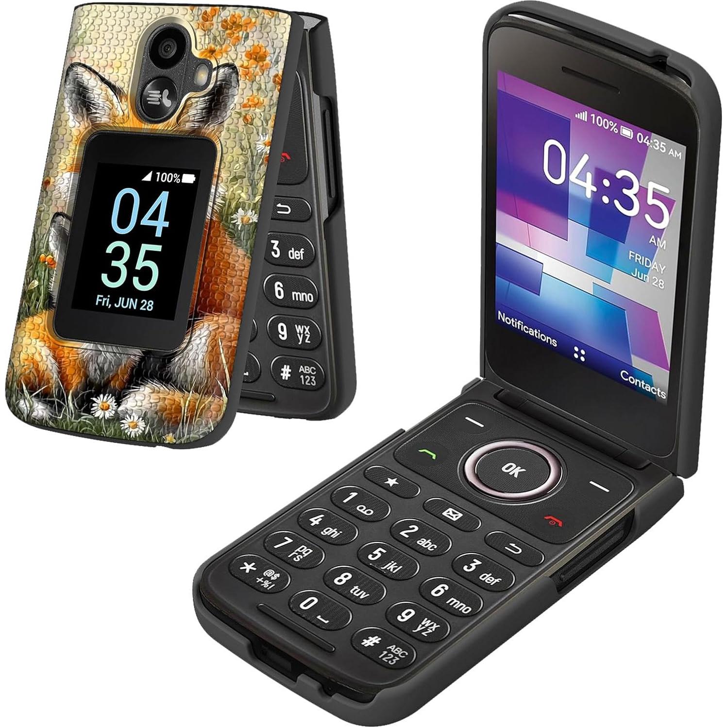 Funda Doble Capa Qindaiwen para TCL Flip 3 T435 2024 - Zorros Lindos