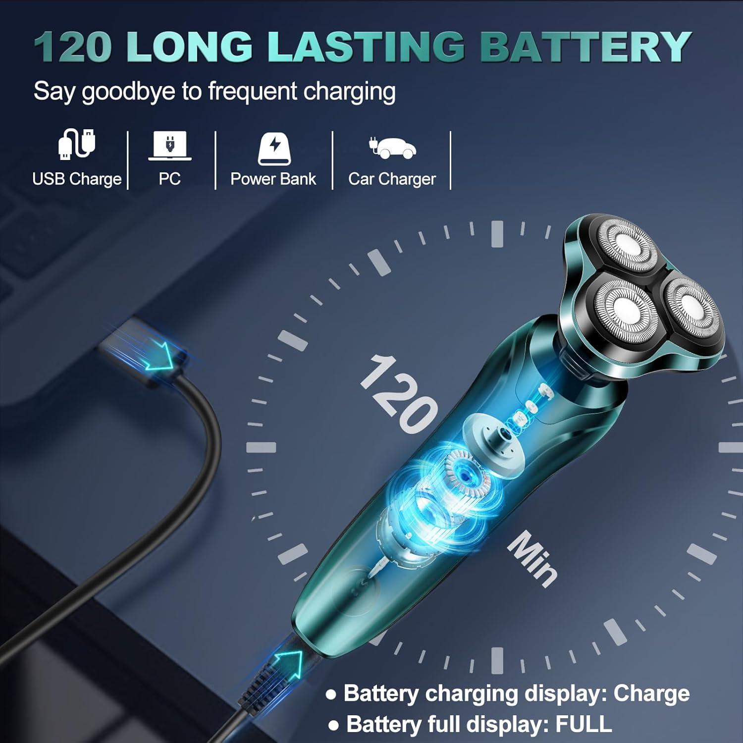 Afeitadora eléctrica Handsomeface V3368 4D impermeable recargable