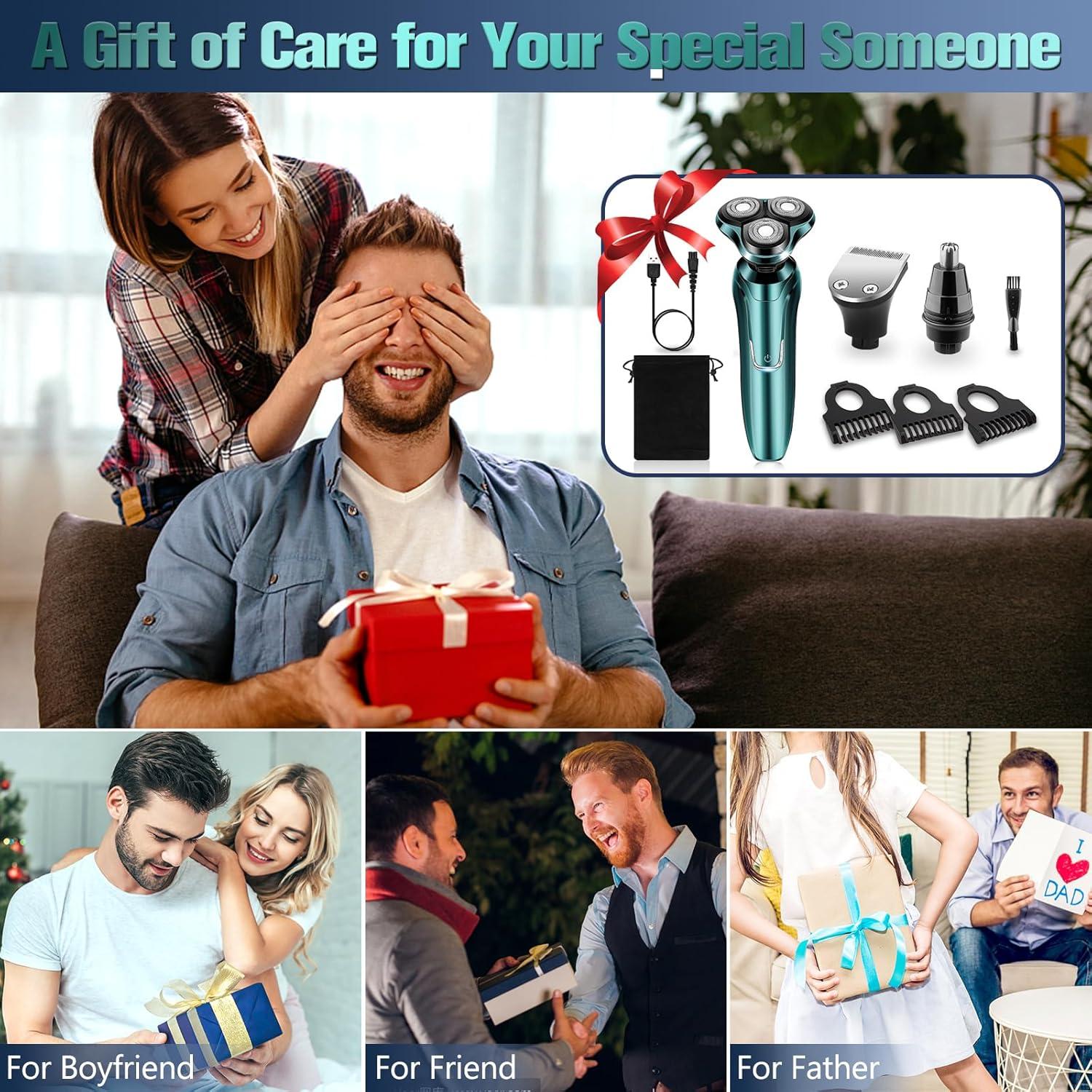 Afeitadora eléctrica Handsomeface V3368 4D impermeable recargable