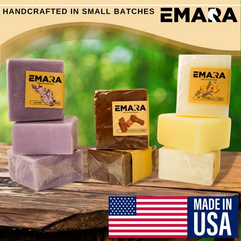 Jabón Natural EMARA Vegano 113.4 g - Carbón de Bambú (3-Pack)