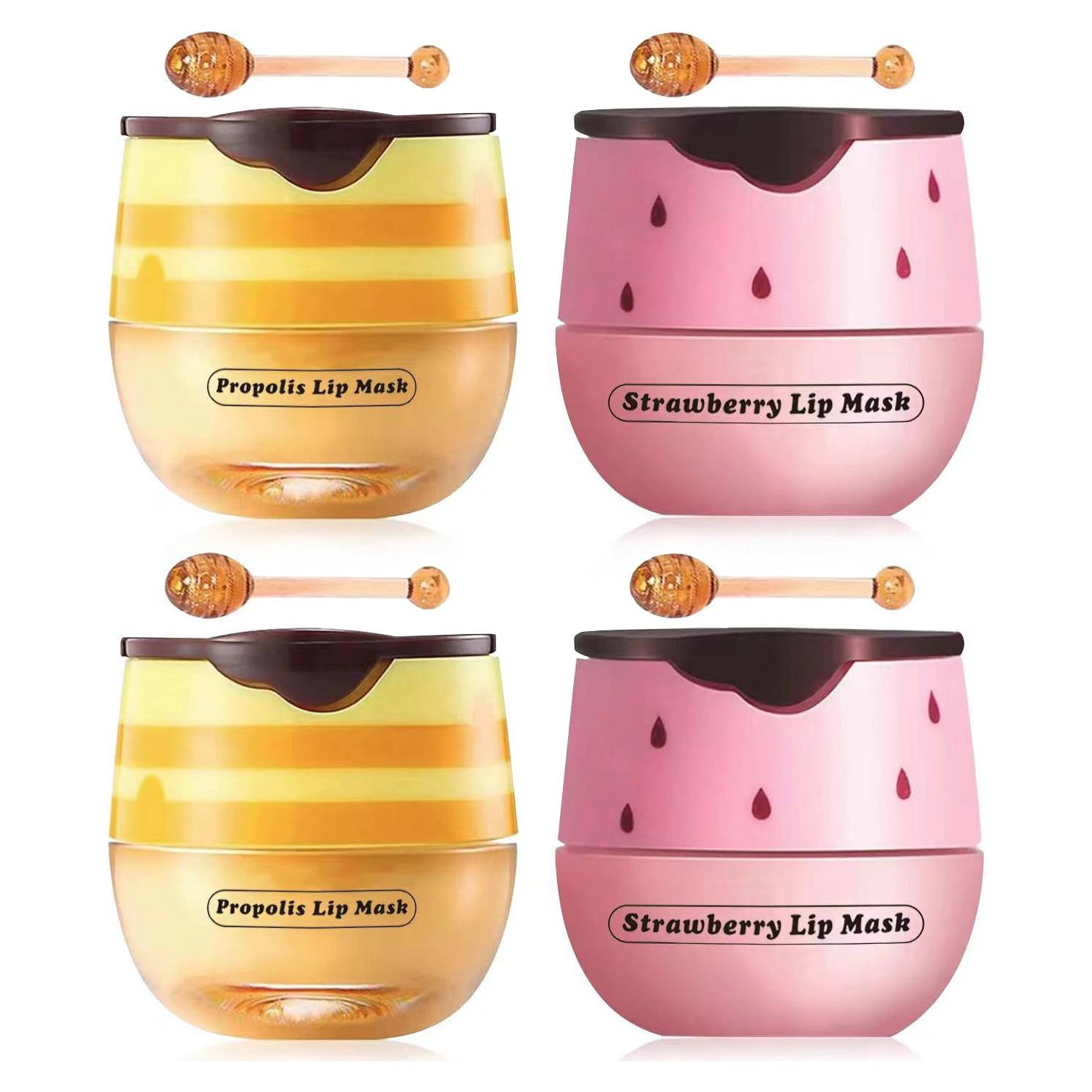 Bálsamo Labial Hidratante Tiejdhr - Fresa y Miel 4 Pcs