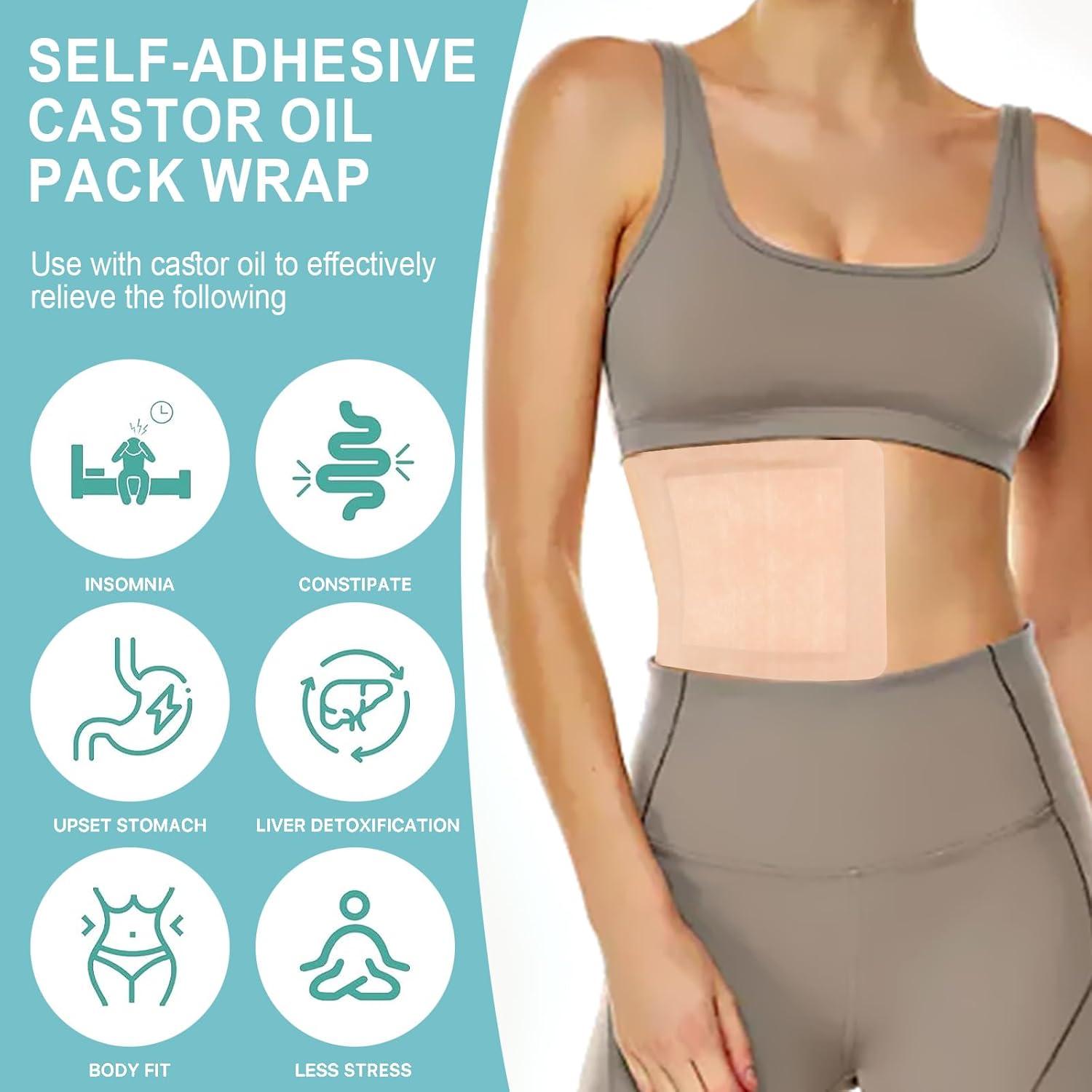 Paquete de 12 Almohadillas de Aceite de Ricino Orgánico 20.1x14cm