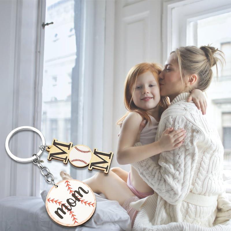 Llavero de Béisbol para Mamá YALLNASL 3 cm Regalo Cumpleaños