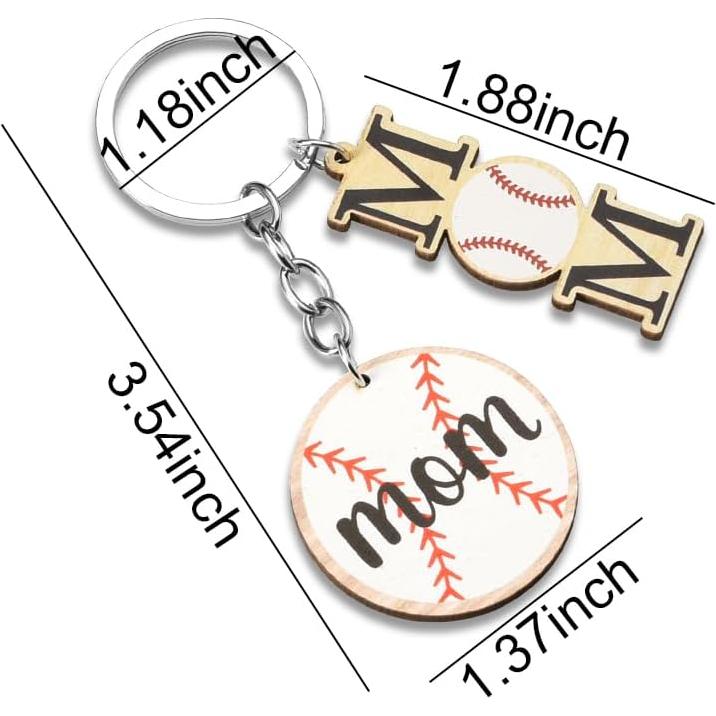 Llavero de Béisbol para Mamá YALLNASL 3 cm Regalo Cumpleaños