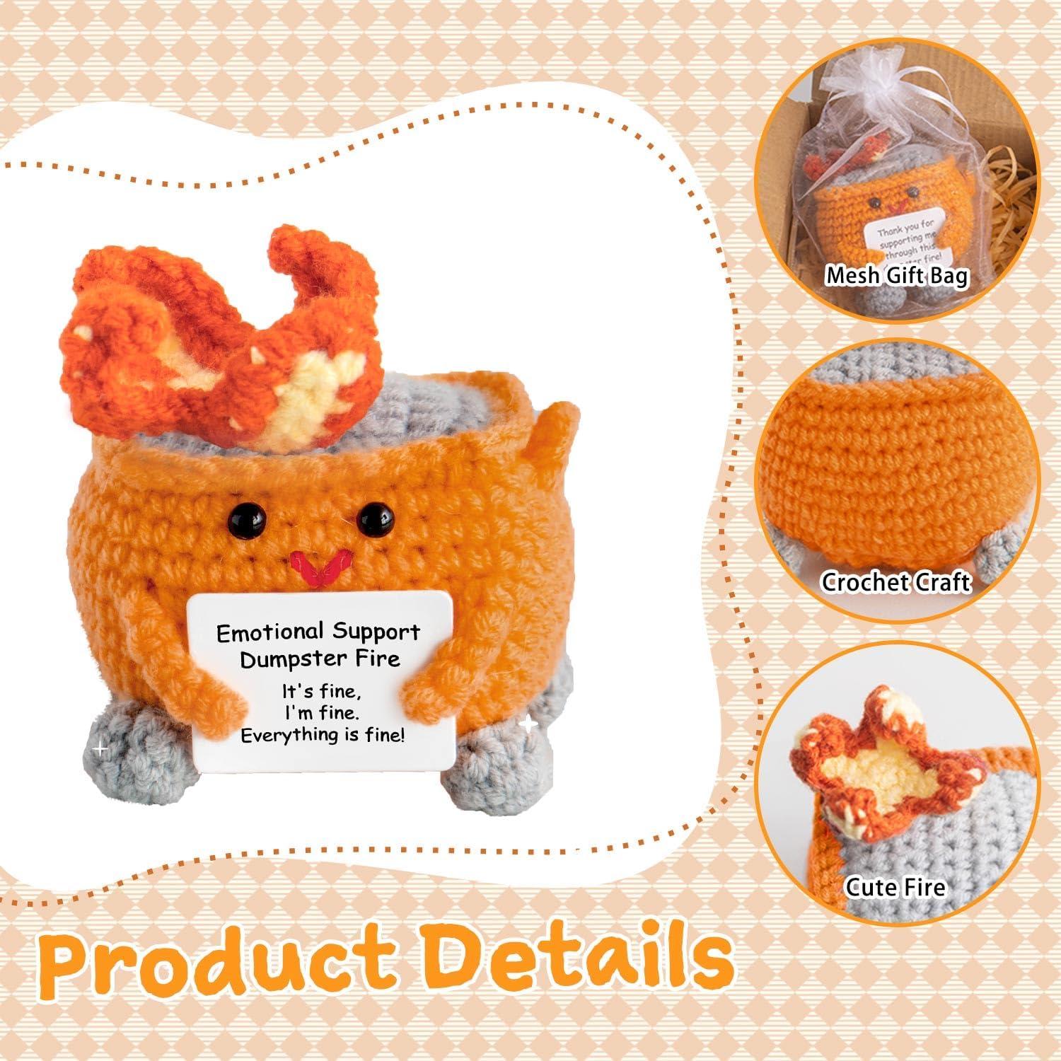 Muñeco de Crochet Fuego de Basura MR ZHENQIAO Naranja