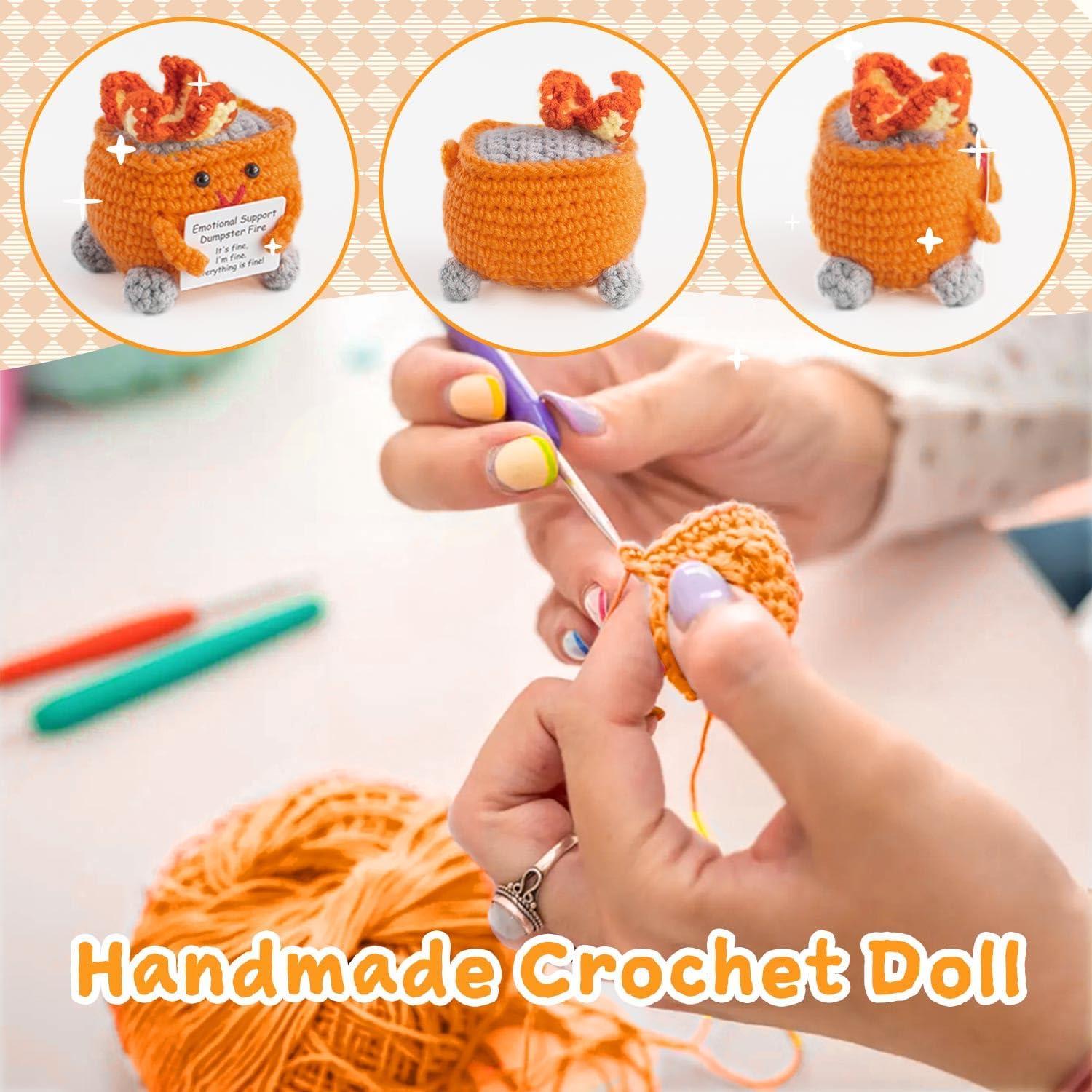 Muñeco de Crochet Fuego de Basura MR ZHENQIAO Naranja