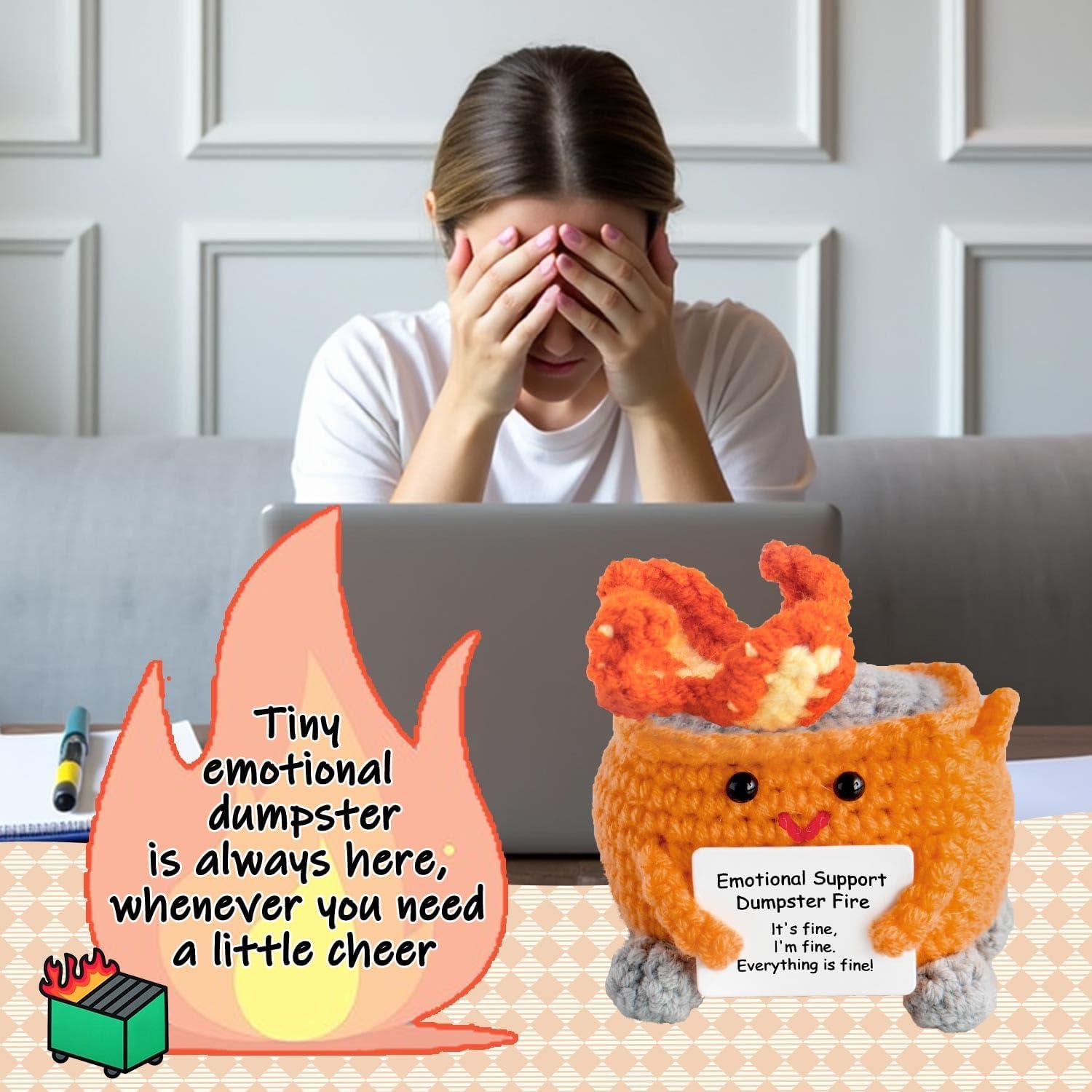 Muñeco de Crochet Fuego de Basura MR ZHENQIAO Naranja