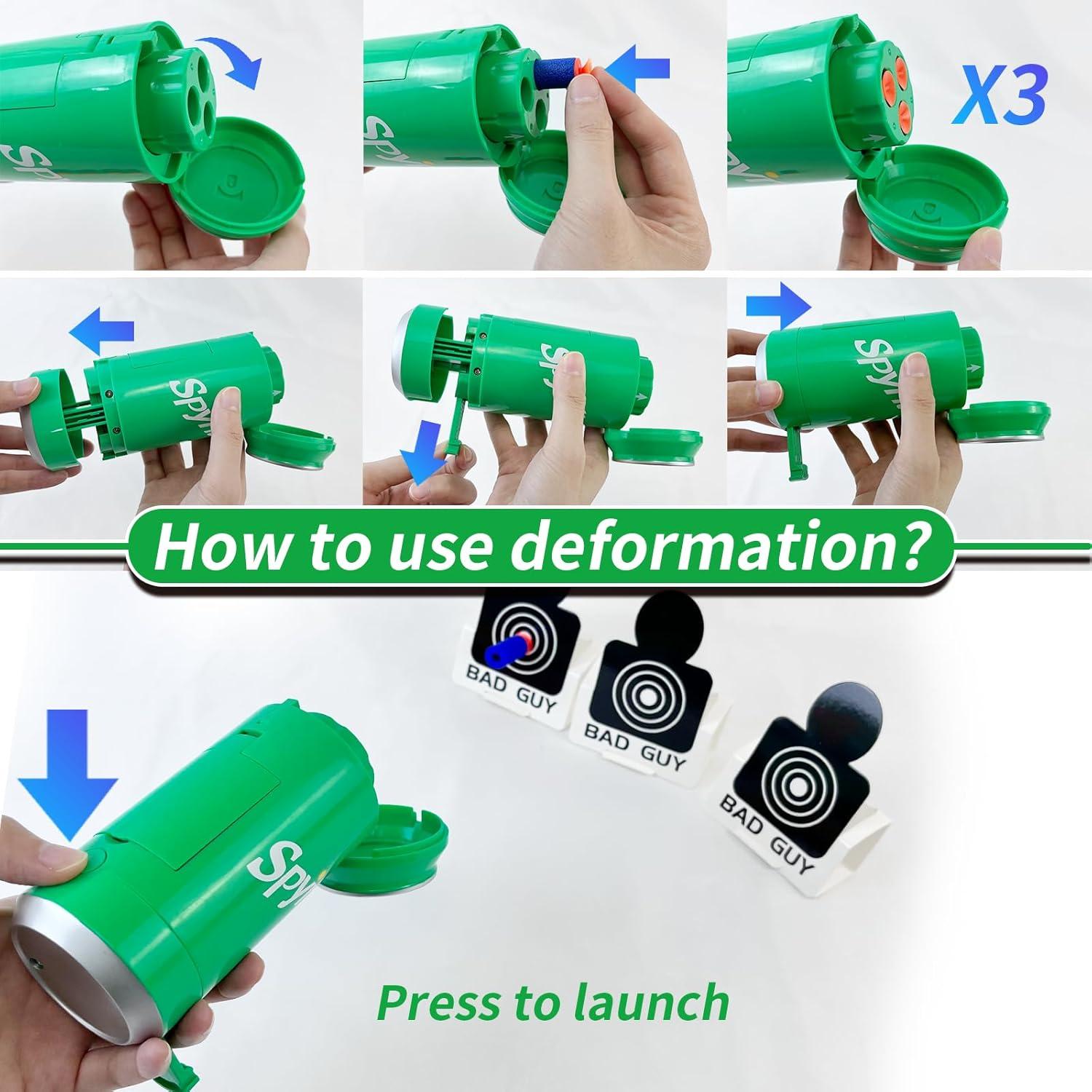 Pistola de Juguete AGM MASTECH Verde - Dispara Dardos de Espuma