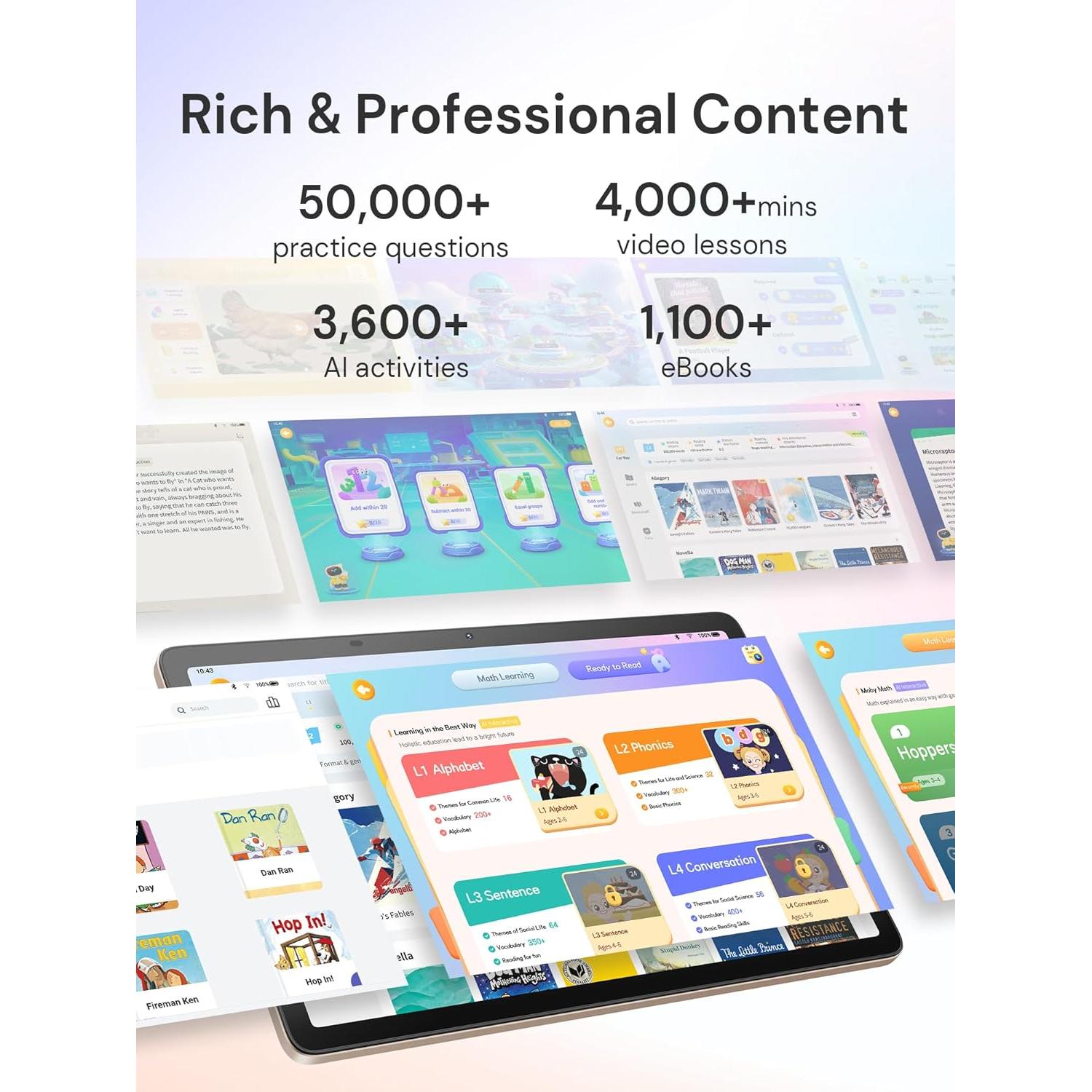 Tableta Infantil Think Academy T100 - 128GB, 11" Pantalla