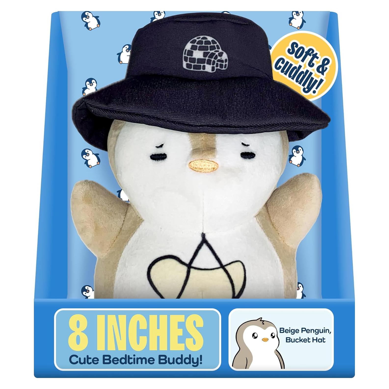 Pillow de Pingüino Beige Pudgy 20 cm - Peluche Suave para Niños