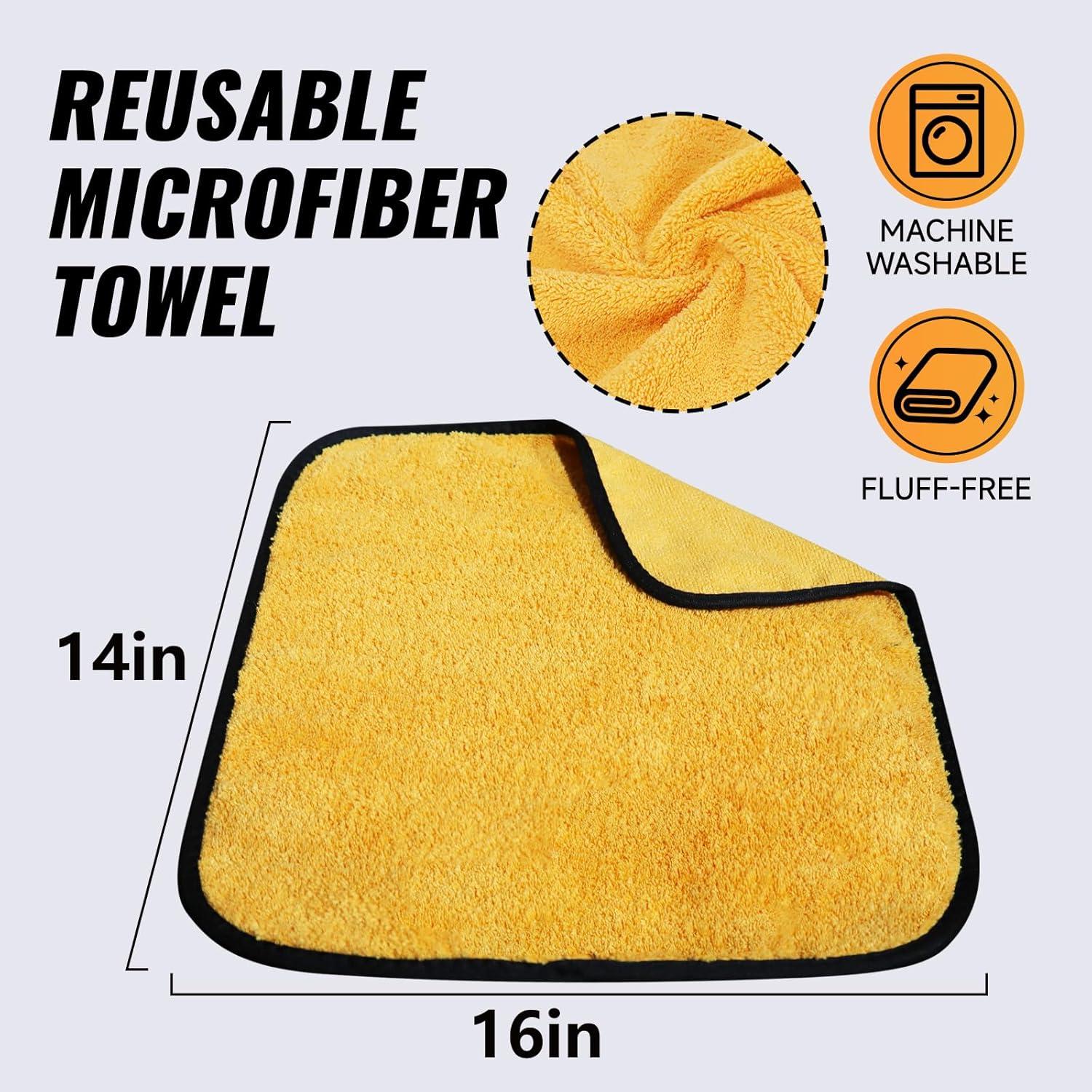 Paquete de 3 Toallas de Microfibra MRD's Home 40x35cm Ultra Absorbentes
