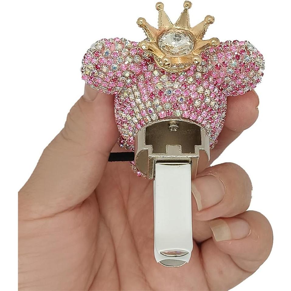 Ambientador de coche Oso de Strass XINJIAN AB Rosa 6.3x8cm