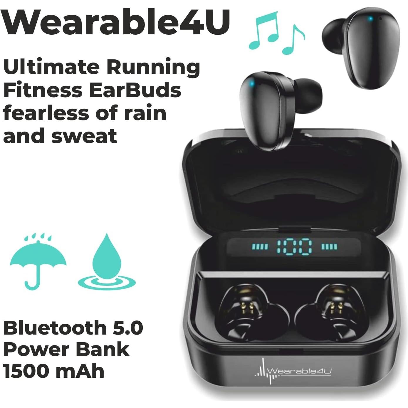 Altavoz Bluetooth GPS Wearable4U Wingman Mini Negro/Plata con Auriculares