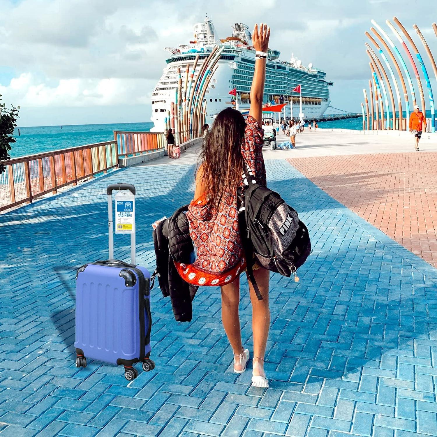 Etiquetas de Equipaje para Crucero Maloun, Paquete de 6 Transparentes