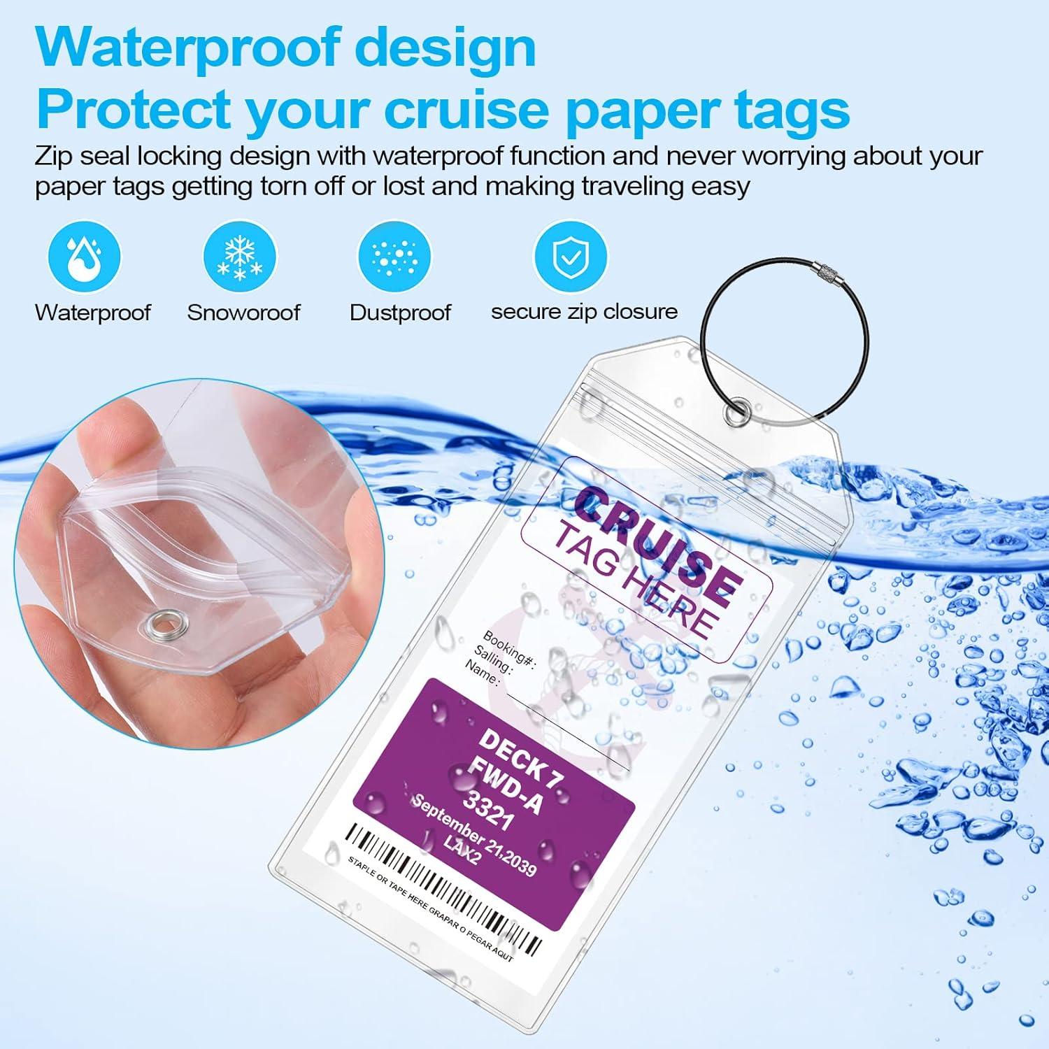 Etiquetas de Equipaje para Crucero Maloun, Paquete de 6 Transparentes