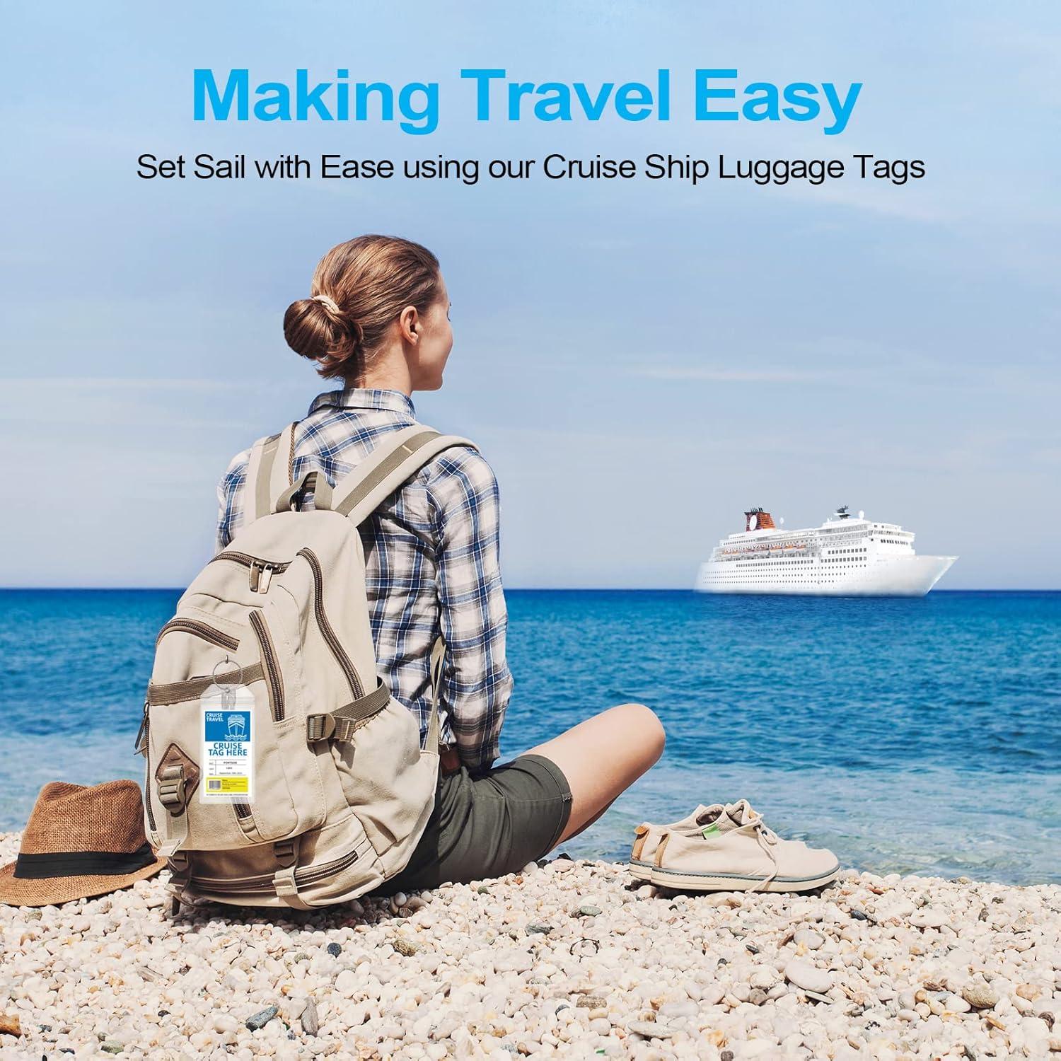 Etiquetas de Equipaje para Crucero Maloun, Paquete de 6 Transparentes