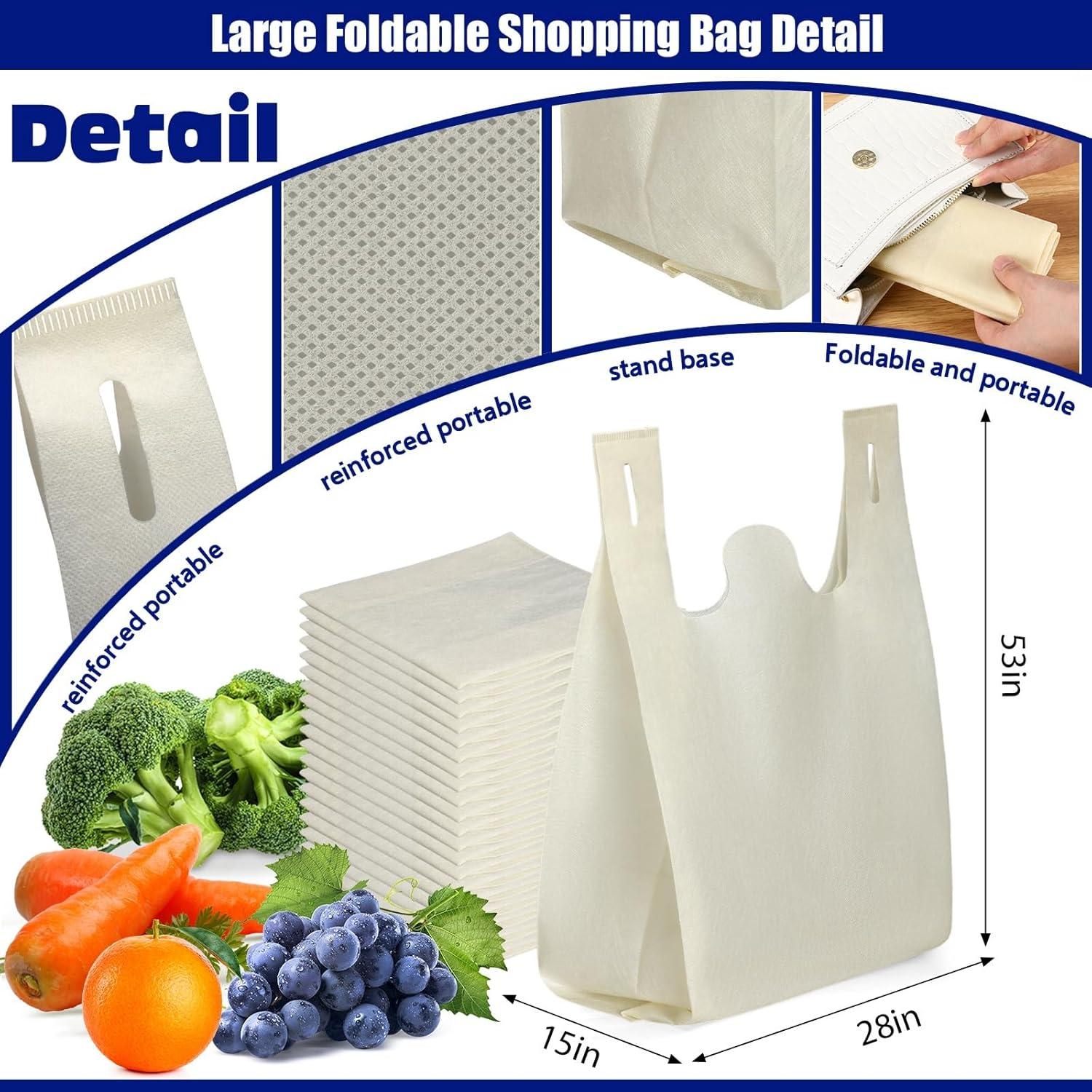 Bolsas de Compras Reutilizables Windyun 100 Unidades 53x28x15 cm