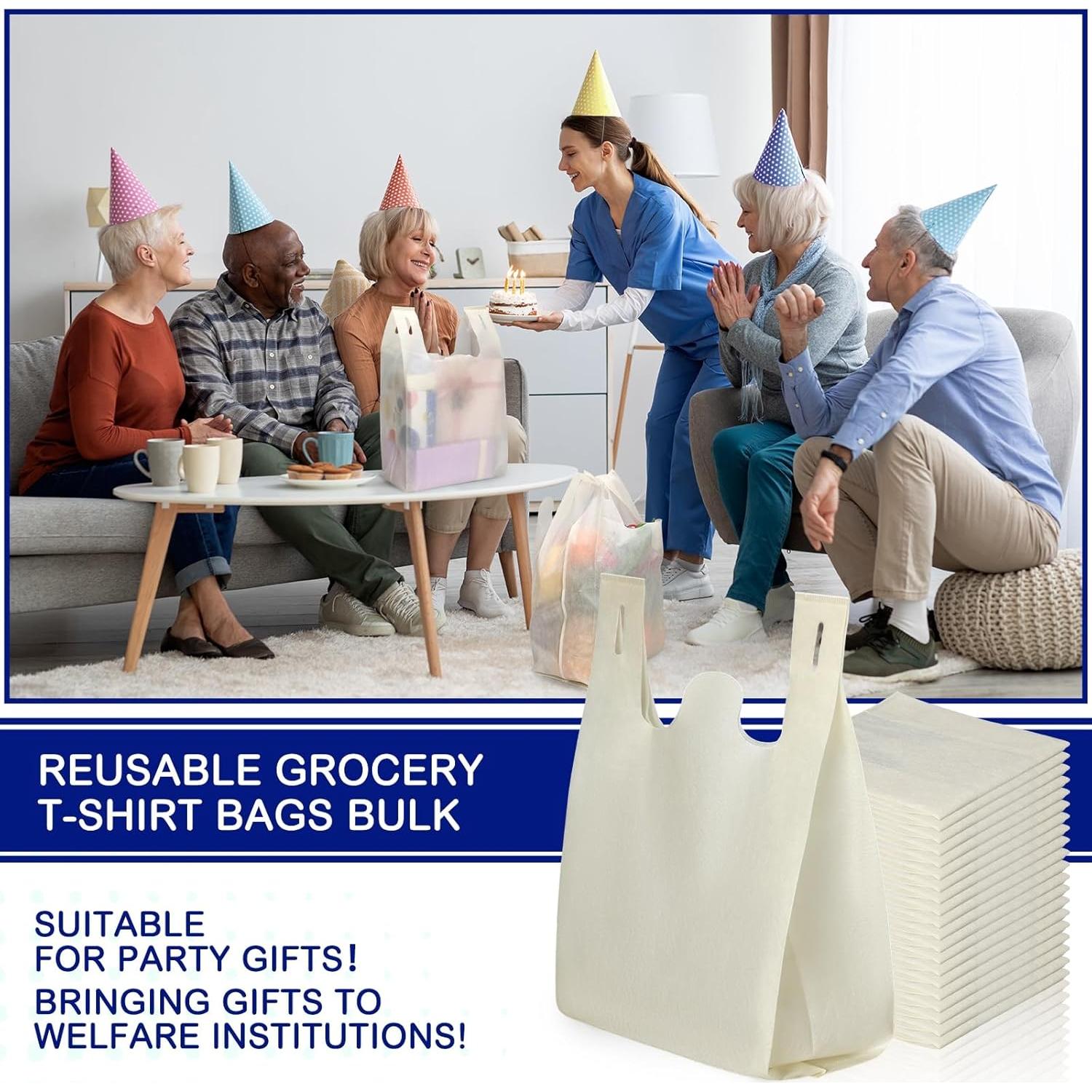 Bolsas de Compras Reutilizables Windyun 100 Unidades 53x28x15 cm