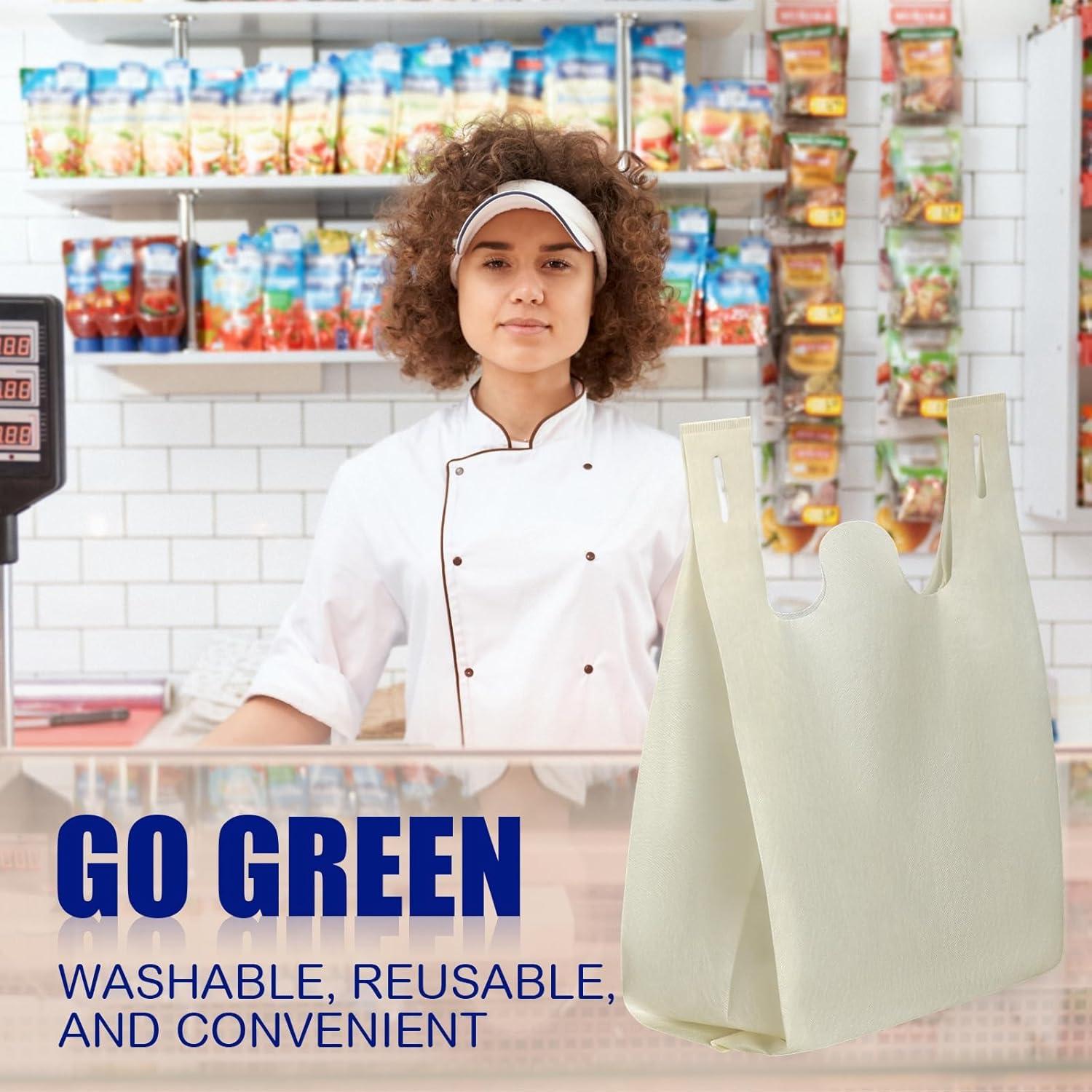 Bolsas de Compras Reutilizables Windyun 100 Unidades 53x28x15 cm