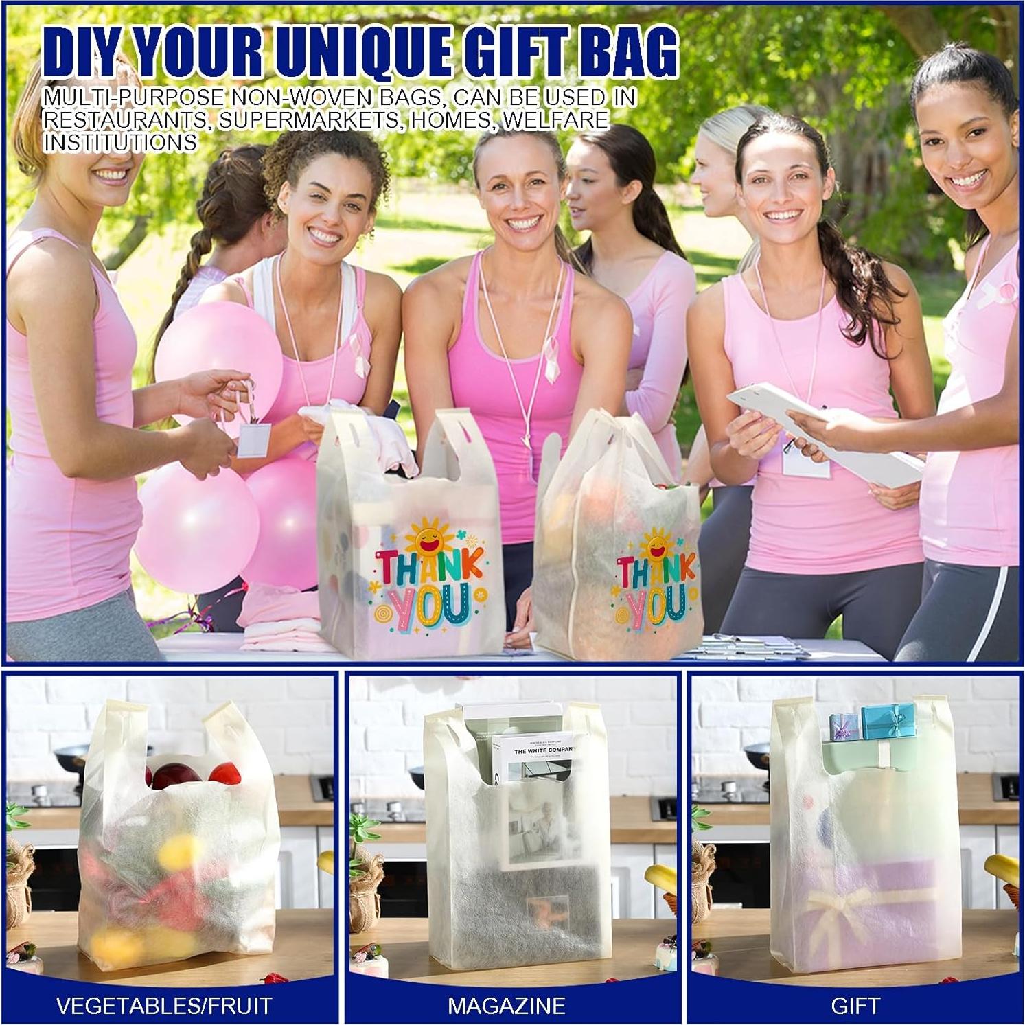 Bolsas de Compras Reutilizables Windyun 100 Unidades 53x28x15 cm