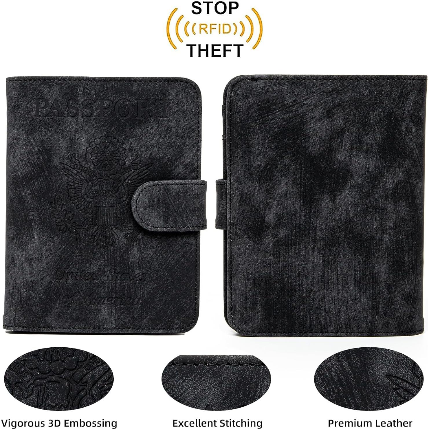 Portapasaportes con bloqueo RFID - WT002 - Negro