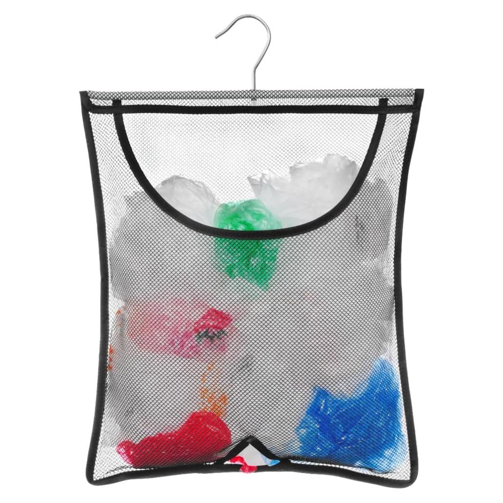 Soporte de Bolsa de Compras Colgante Jelier Negro - Organizador de Malla