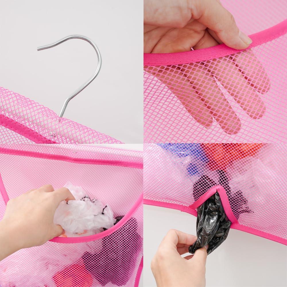 Soporte de Bolsa de Compras Colgante Jelier Negro - Organizador de Malla